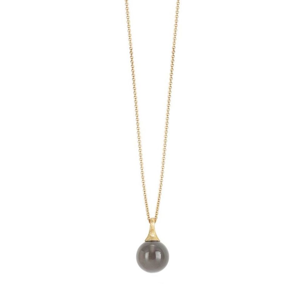 Marco Bicego Gold Necklace with Gray Pearl Pendant